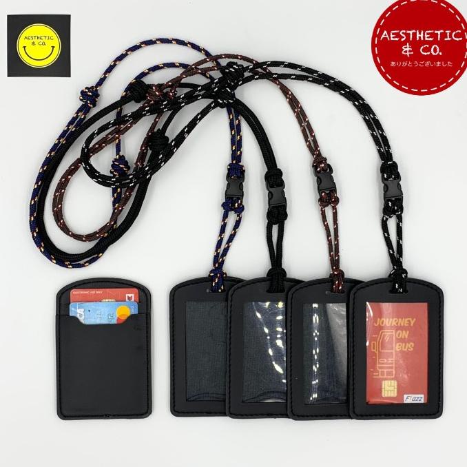 

BISA BAYAR DITEMPAT Lanyard ID Card Name Tag Kulit 2 Slot Tali Paracord Mini Buckle V.02 NEW Kode 689