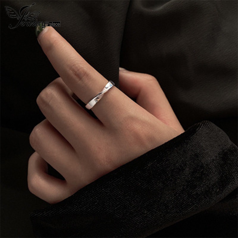 925 perak sterling untuk wanita cincin perhiasan fashion sederhana