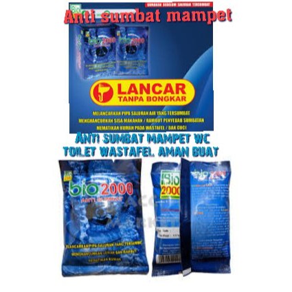 Anti sumbat mampet wc toilet wastafel aman buat pipa BIO 2000