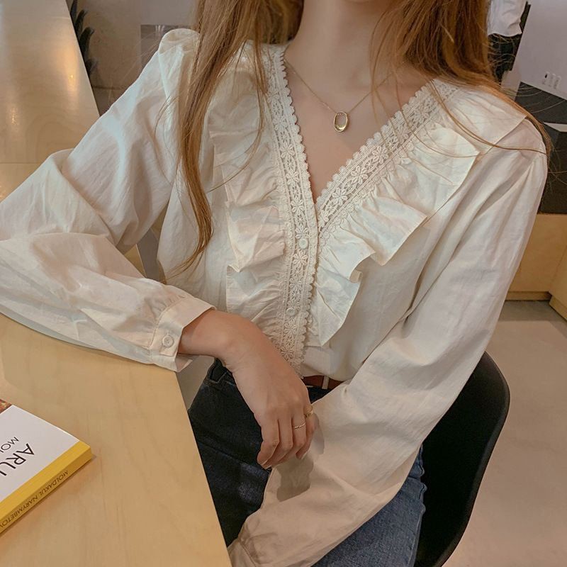 ATASAN BLOUSE WANITA IMPORT PUTIH KREM