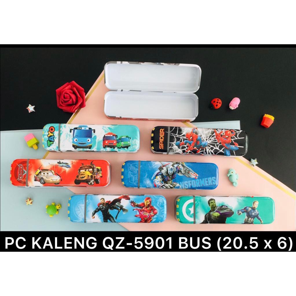 

KOTAK PENSIL KALENG / PENCIL CASE MOTIF BUS KARAKTER KARTUN. TERMURAH QZ5901