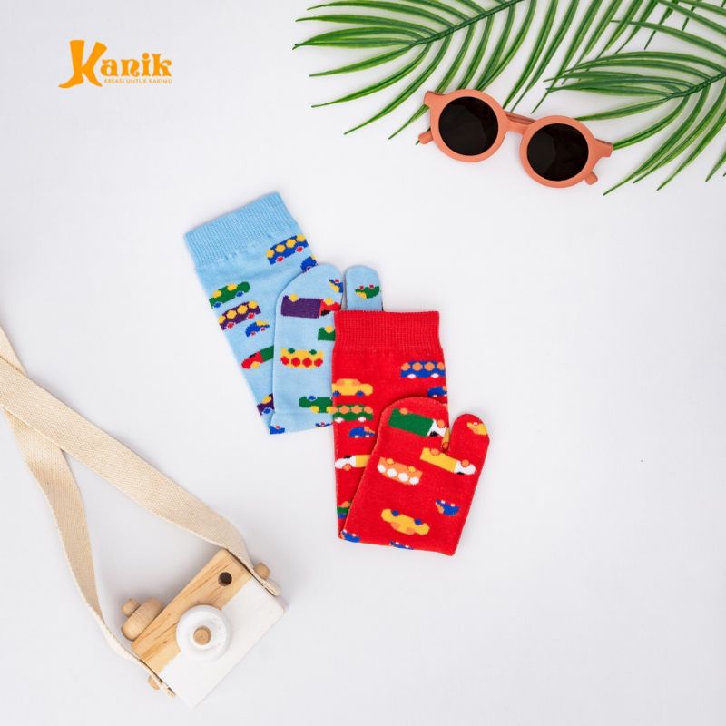 Kaos Kaki Jempol Anak Motif Kidsa Traveli by Kanik | Kaos Kaki Anak Sekolah