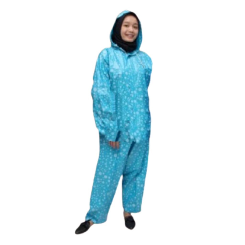 Jas Hujan Setelan Dewasa Boba Raincity Polkadot 69135