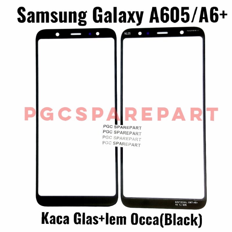 Original Kaca LCD Glass Plus Lem oca Samsung Galaxy A6+ A605 -  Mirip Touchscreen