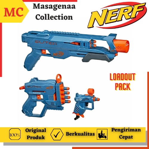 Tembak Tembakan Pistol Pistolan Mainan Maenan Nerf Elite Elit 2.0 Loadout pack Blaster Shotgun Shot 