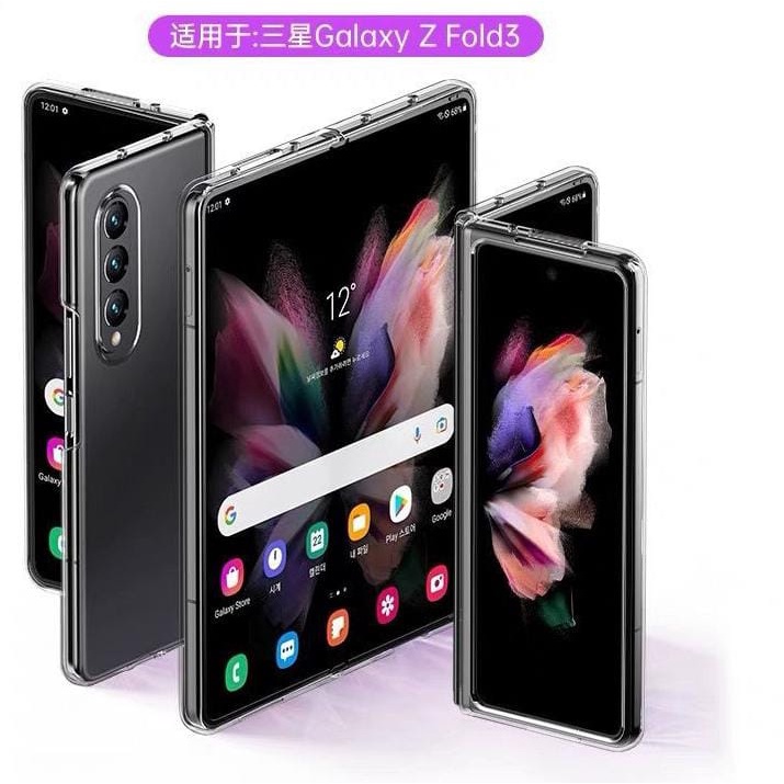 Clear HD Case Samsung Galaxy Z Fold 5 Fold 4 Z Fold 3 5G Z Fold 2 Z Fold 1 Hard Case Cleaer Bening Anti Shocking