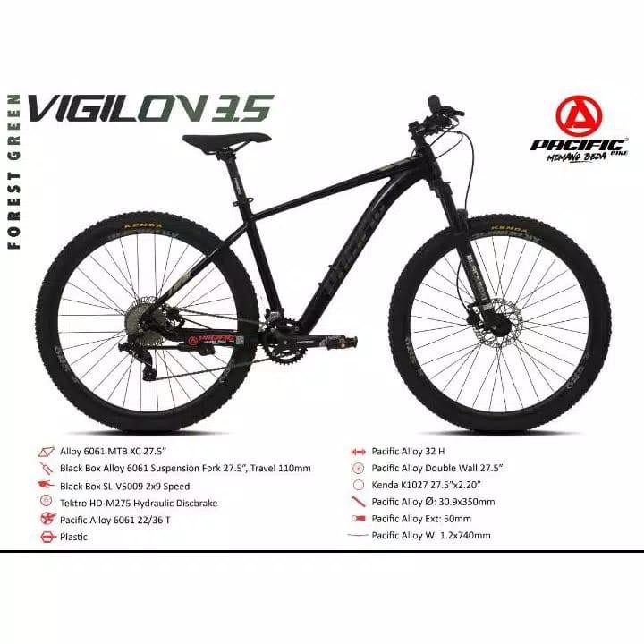 Sepeda Gunung MTB Pacific vigilon 3.5 27.5"
