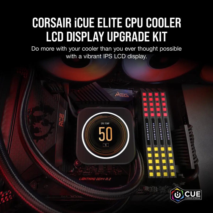 Corsair iCUE Elite CPU Cooler LCD Display Upgrade Kit - Black