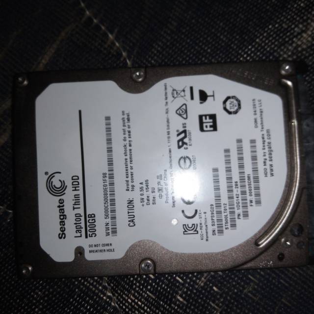Hdd seagate laptop thin 500gb
