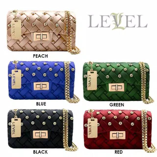 HANBAGKU TAS LEVEL JELLY DOFF MINI ANYAMAN  FASHION WANITA IMPORT BATAM