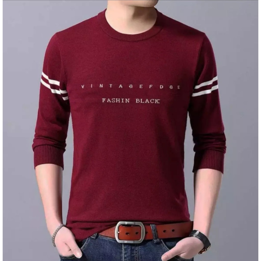 Promo Sweater Pria Bisa COD Kaos Pria Vintag Kaos Pria Distro Terbaru Crewneck Cowok Keren Sweater Pria Terlaris Kaos Pria Lengan Panjang Baju Cowok Murah Kaos Cowok Kekinian