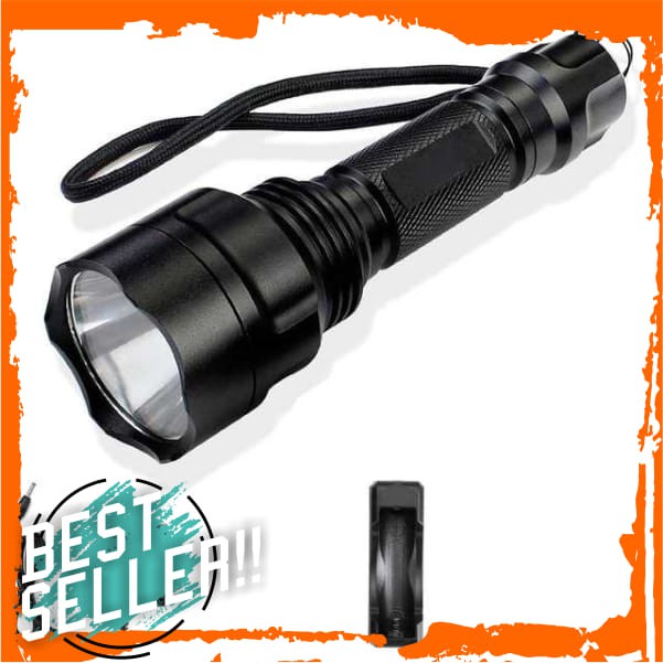 TaffLED Paket Senter LED Cree Q5 + Charger + Box - C8
