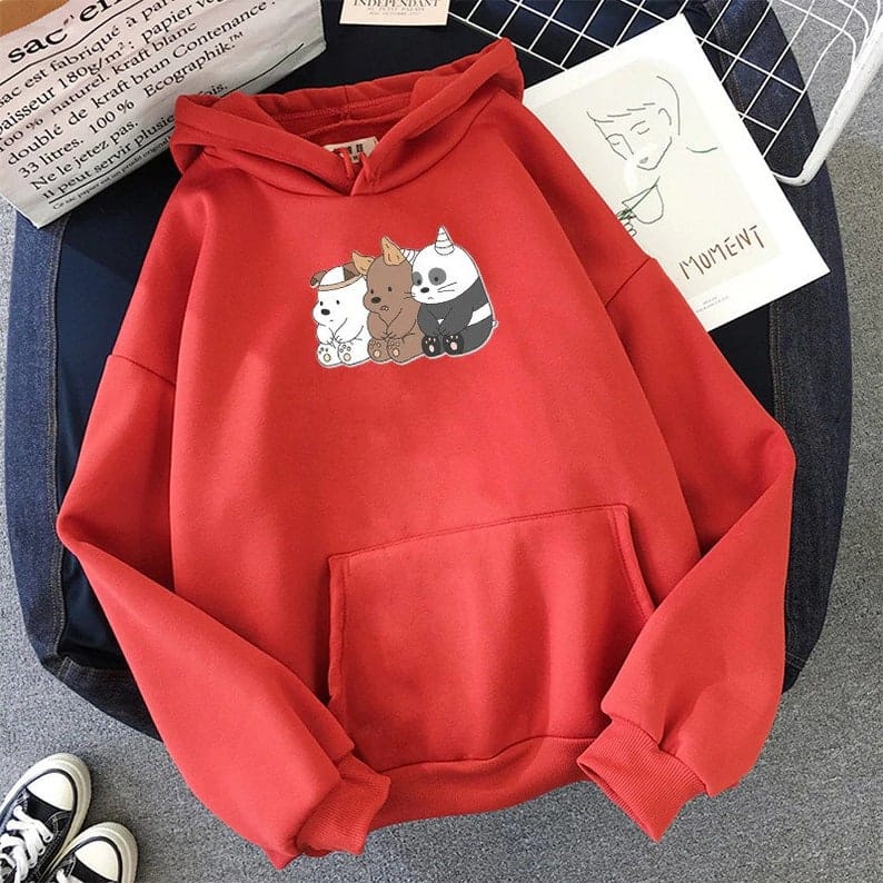 Three cute bears Sweater Hoodie II Jumper hoodie Three cute bears  Sz M-XL ( Pria &amp; Wanita )