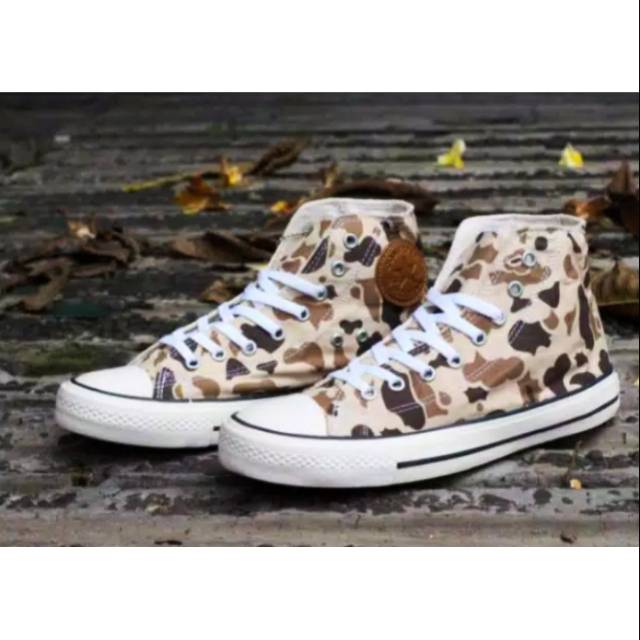Sepatu converse all star hight motif army