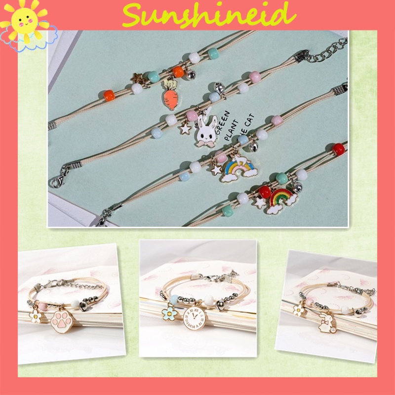 COD❤️Daisy Gelang Gadis Kartun Manik Keramik Perhiasan  Mahasiswa Hadiah Ulang Tahun Gelang Fashion