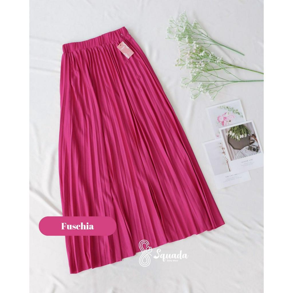 SQUADA | BOLD SERIES -  TOKYO PLEATS SKIRT PREMIUM - BAWAHAN PLISKET POLOS MAYUNG JUMBO BAHAN TORINO TOKYO PREMIUM