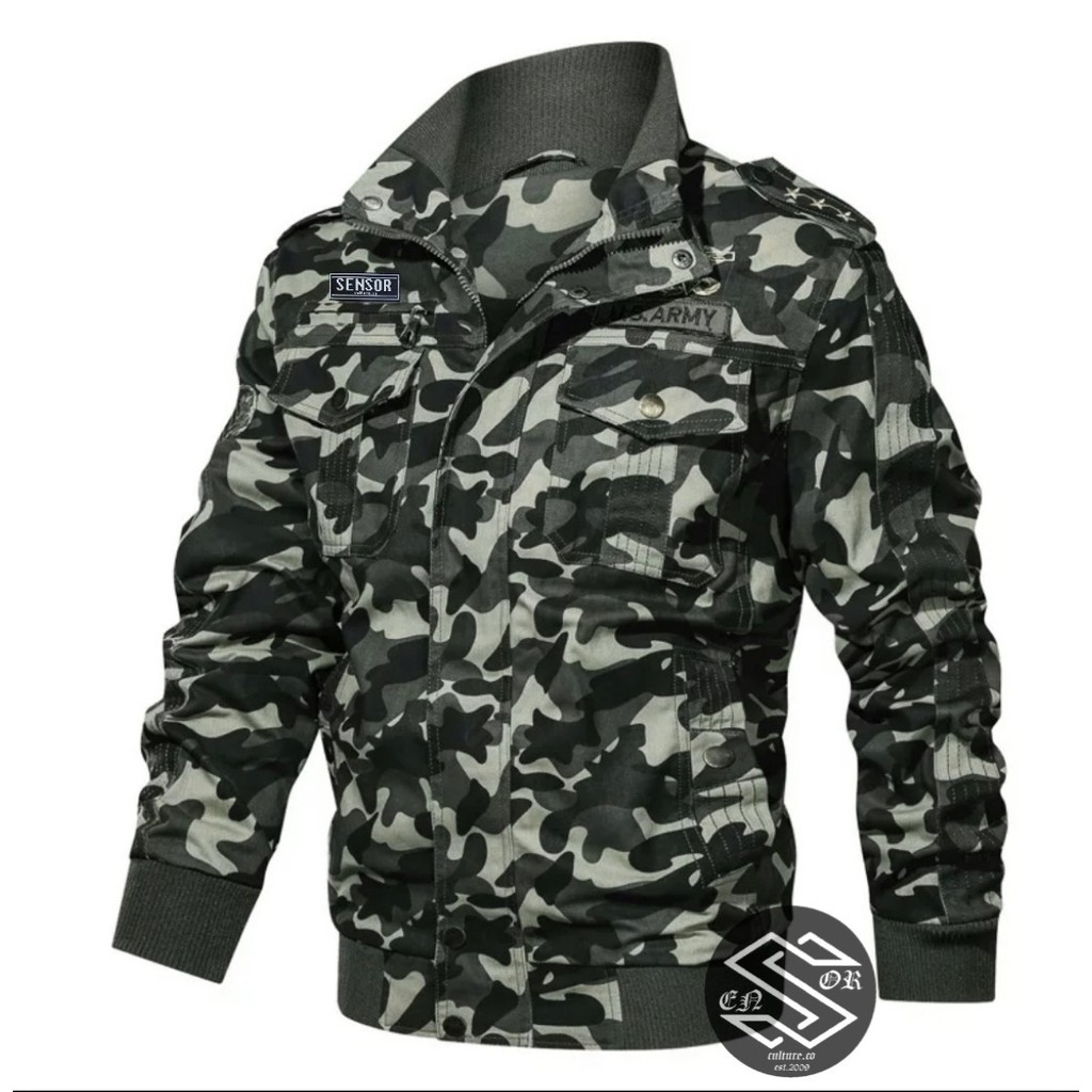 Drakstouns Jaket bomber pria / Jaket bomber ELEGANT CAMO JUMBO sensor premium / jaket pria original