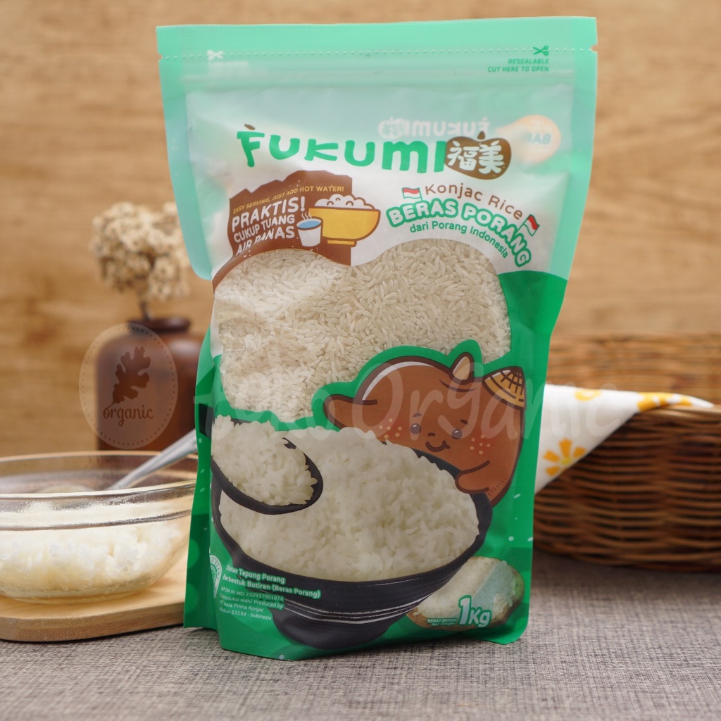 

Fukumi Konjac Rice Beras Porang 1kg