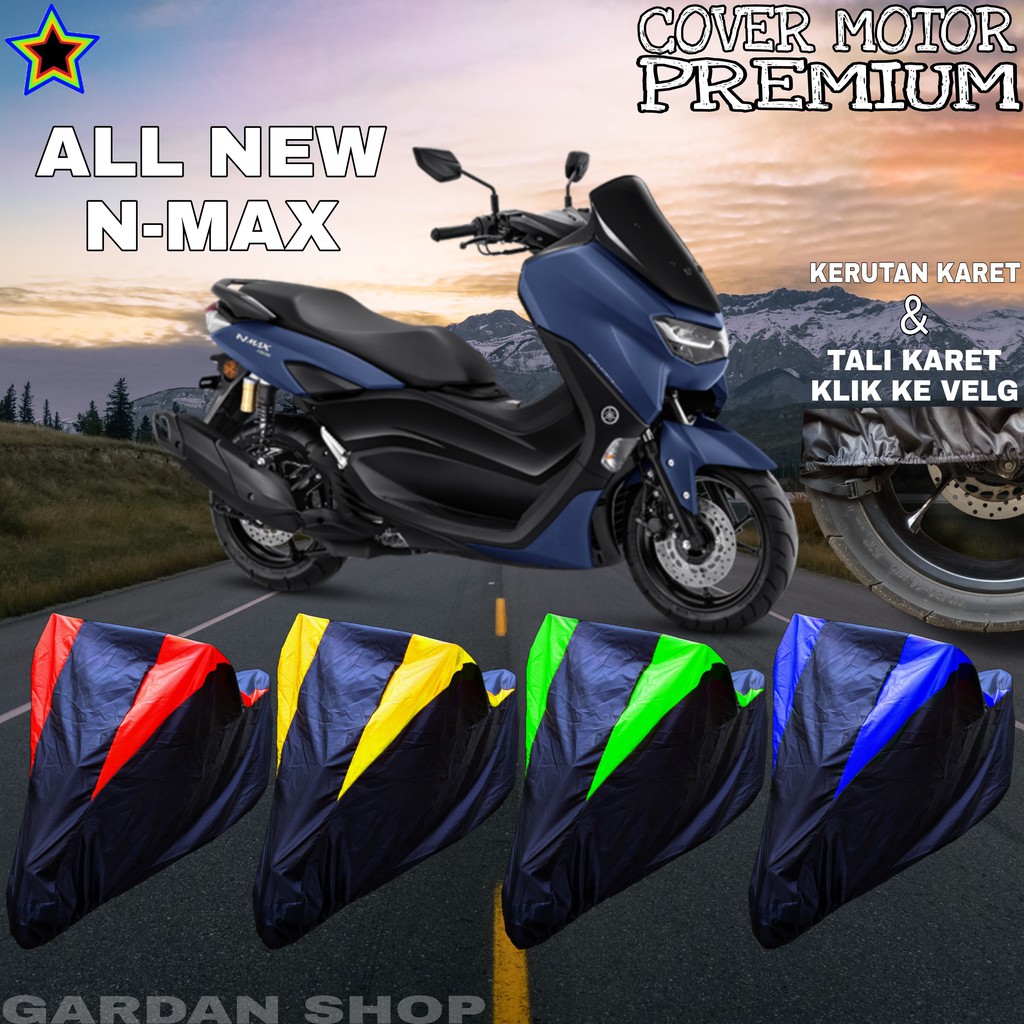 Sarung Motor ALL NEW N-MAX Hitam KOMBINASI Body Cover Penutup Pelindung Motor N-max PREMIUM