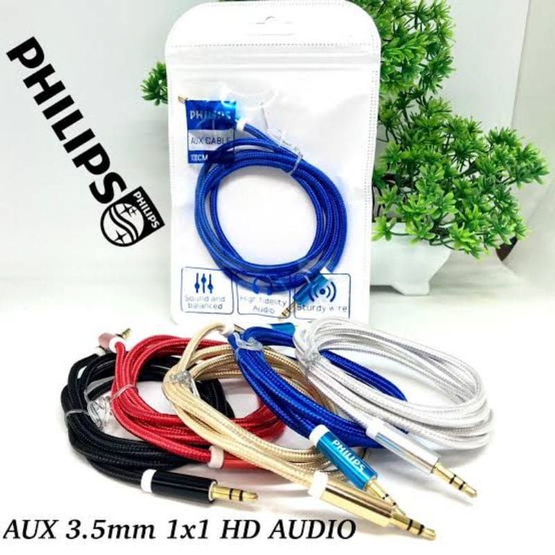 PHILIPS CONVERTER AUDIO 3.5MM KABEL AUX PENGHUBUNG AUDIO