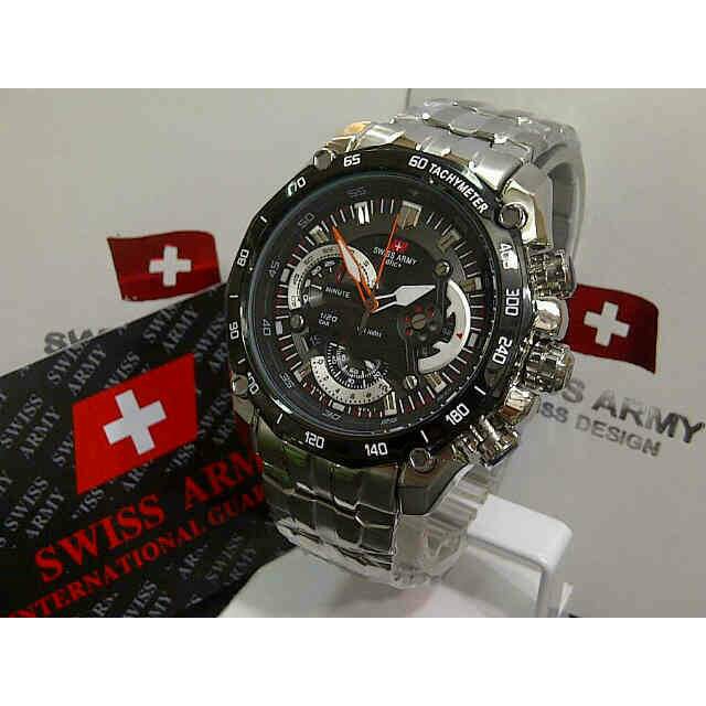 jam tangan pria swiss army 8709 original