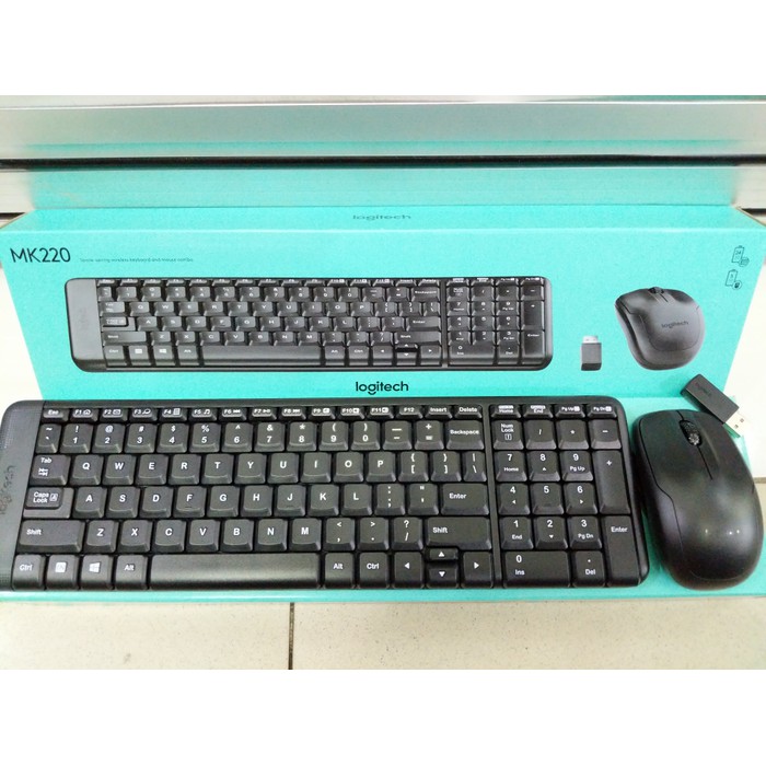 PAKET COMBO KEYBOARD MOUSE WIRELESS LOGITECH MK220 ORI ORIGINAL