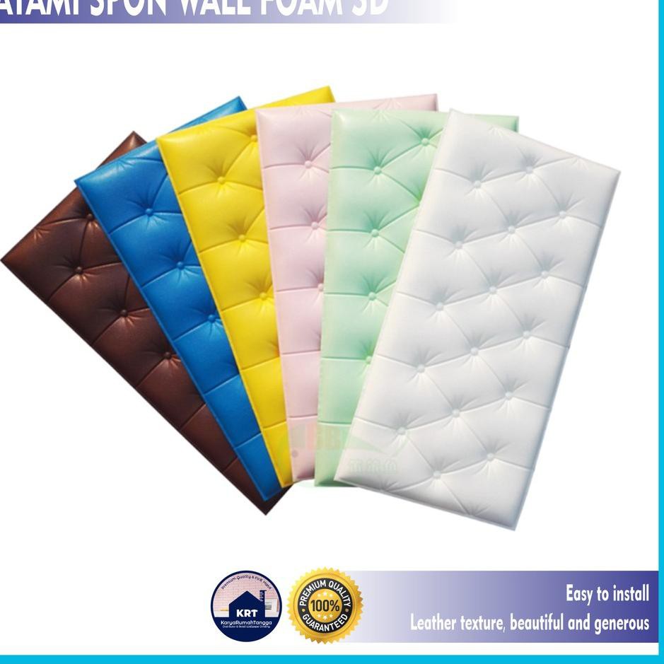 R9 Tatami Spon 60x30cm Wallpaper Foam 3d Stiker Dinding Bantal Tempat Tidur Headboard Bed Soft C Shopee Indonesia