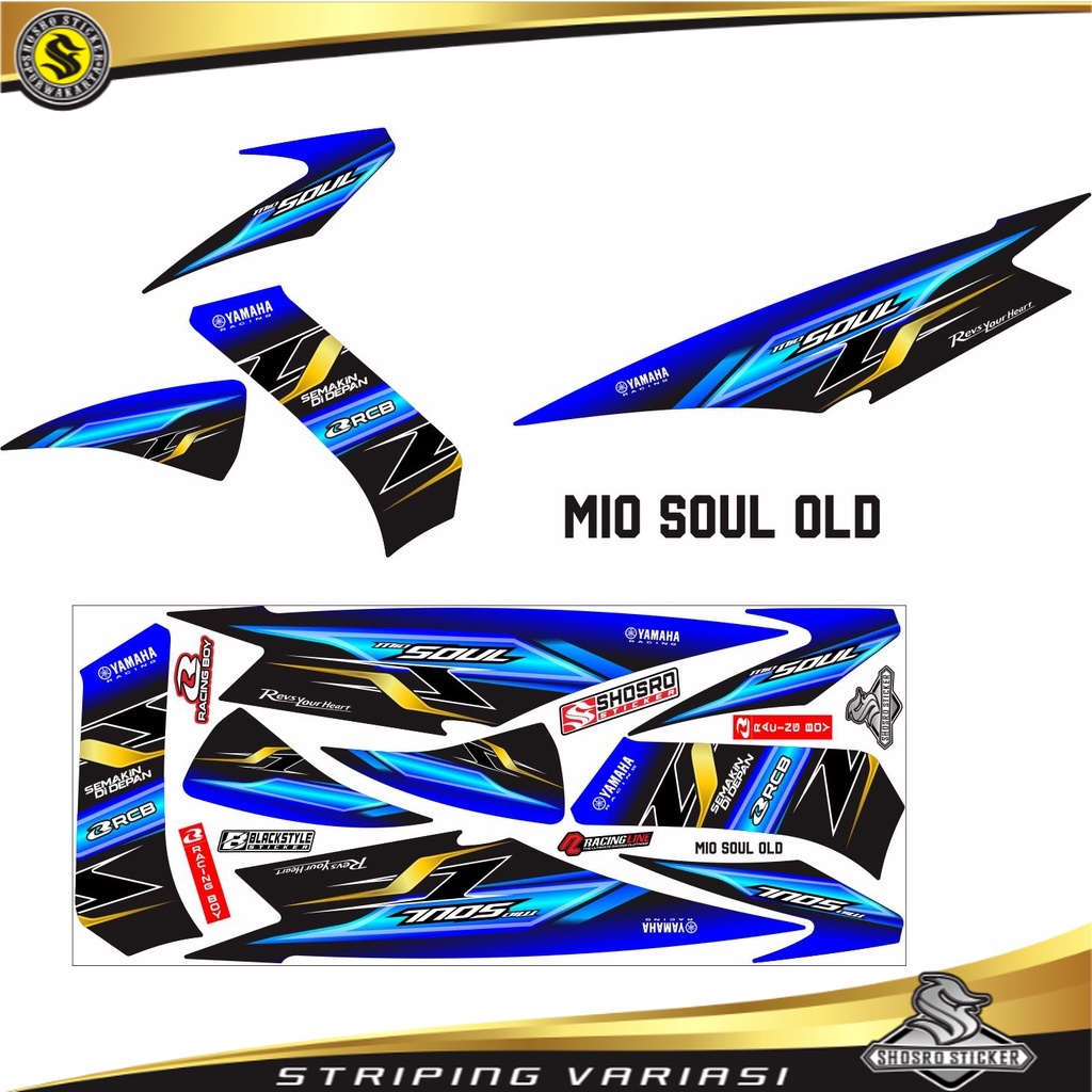 Jual STIKER VARIASI COD - STRIPING YAMAHA MIO SOUL OLD / STIKER SOUL