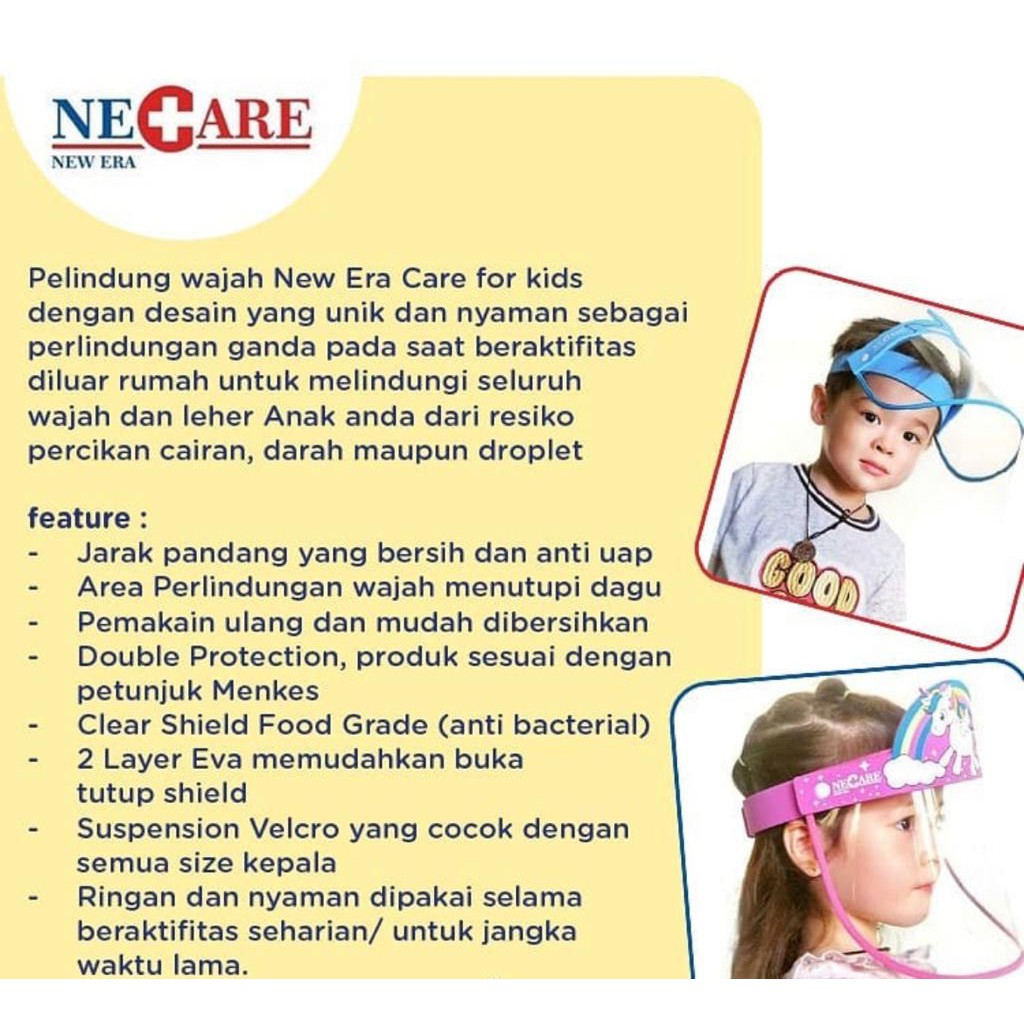 NECARE KIDS FACE SHIELD / FACE SHIELD ANAK