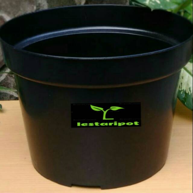 Pot bunga tanaman  plastik warna hitam  20cm
