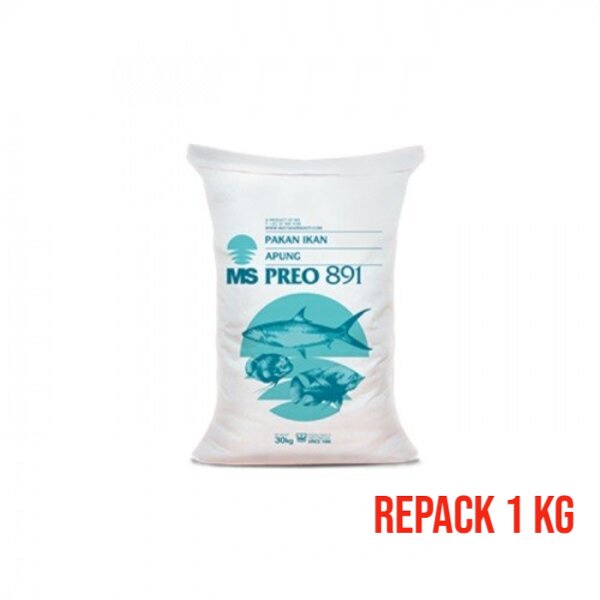 Preo 891-3 Repack 1kg Pakan Makanan Pelet Ikan Nila Lele Bandeng Patin