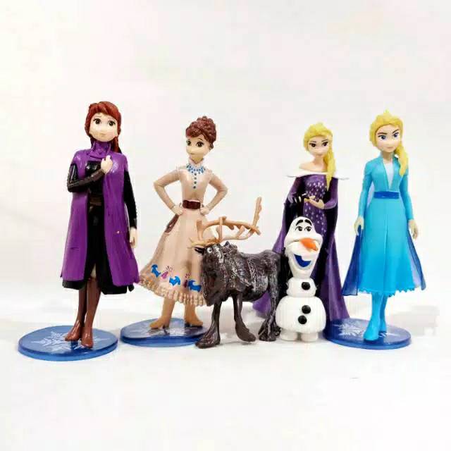 Figure set 6 Frozen 2 Elsa Anna Olaf Sven