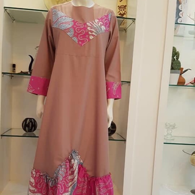 Gamis kombinasi batik by edness kayla