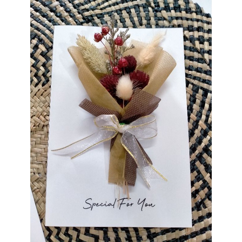 Kartu ucapan Premium Dried Flower greeting Card