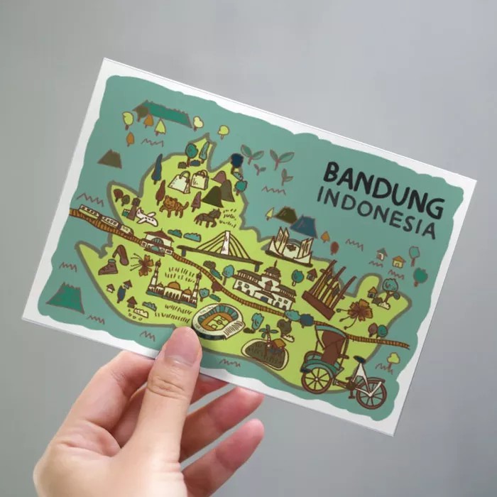 

Bandung Postcard by Lestari - Kartu Pos Ilustrasi