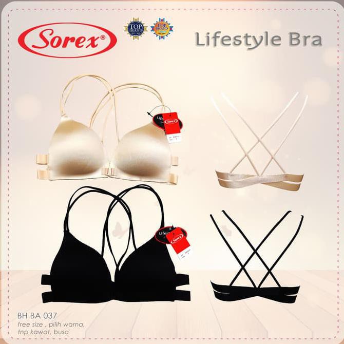 Premium Bra BH Seamless Double Silang Bukaan Dpn Sorex Ba 037 BA037