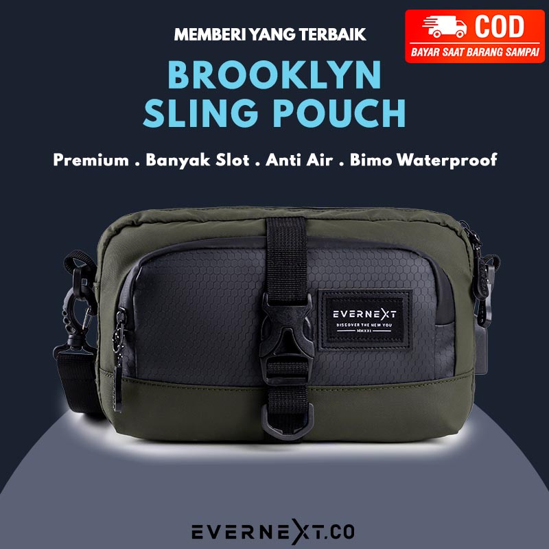 Tas Selempang Pria Anti Air BROKLYN Sling Bag Pouch Waterproof