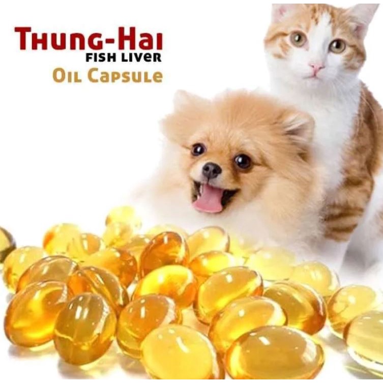 Minyak Ikan 1pax isi 10pcs VITAMIN Hewan Kucing Anjing Kelinci Murah Sehat Supplemen