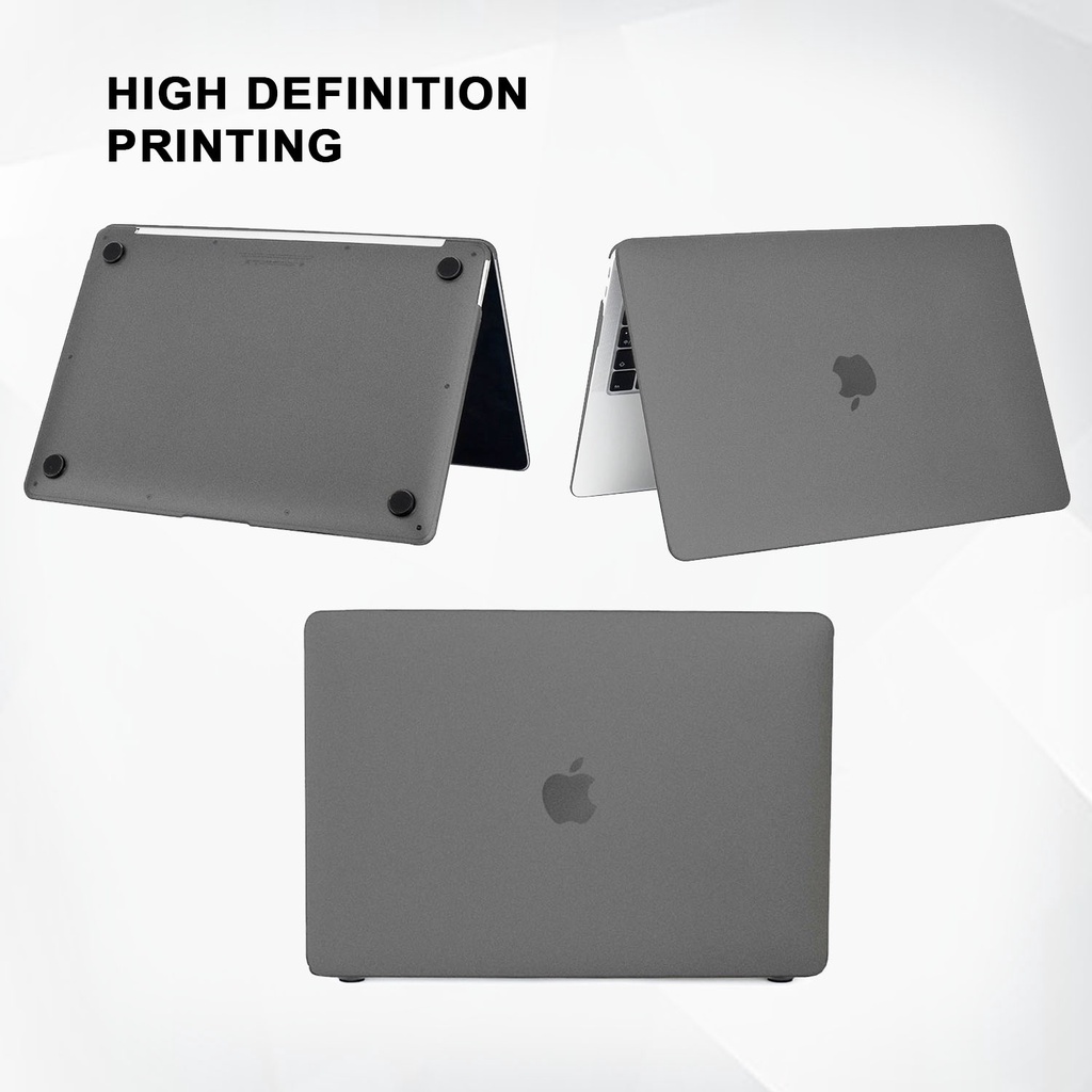 Case Casing Protective Pelindung Laptop Macbook Air Pro 13 M1 2017 2018 2019 2020 2021 A1932 A2179 A2337 A1706 A1708 A1989 A2159 A2251 A2289 A2338 Gambar Polos Warna Hitam Black Premium Lucu Hardcase Murah