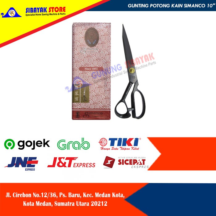 Gunting Potong Bahan Kain SIMANCO 10" - Tailor Scissors SIMANCO 10"