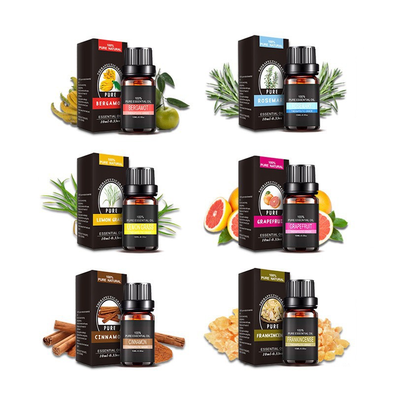 MARKETBIX Eighteen Pure Essential Fragrance Oils Minyak Aromatherapy 10ml 6 Pcs