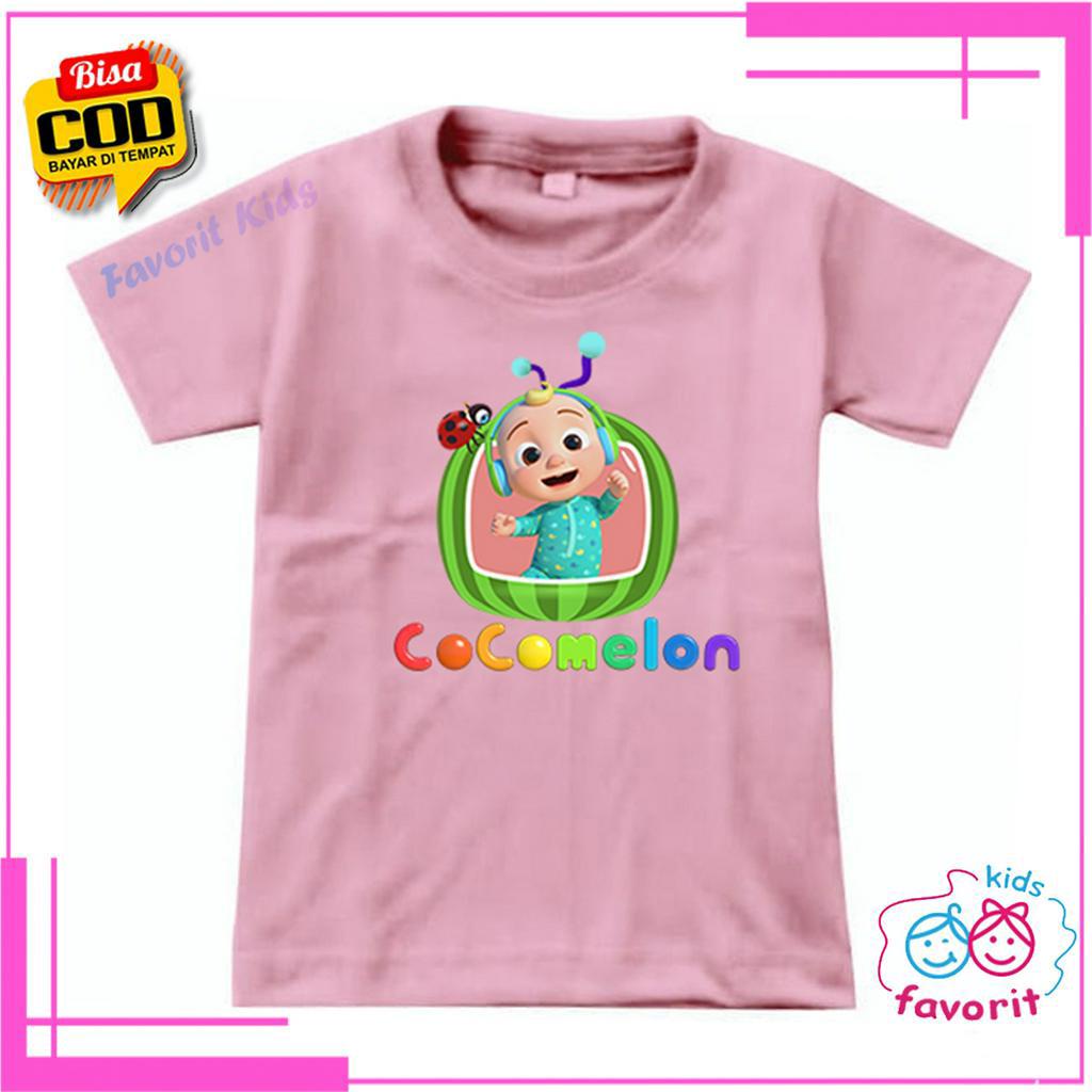 KAOS ANAK PEREMPUAN MOTIF COCOMELON TERBARU