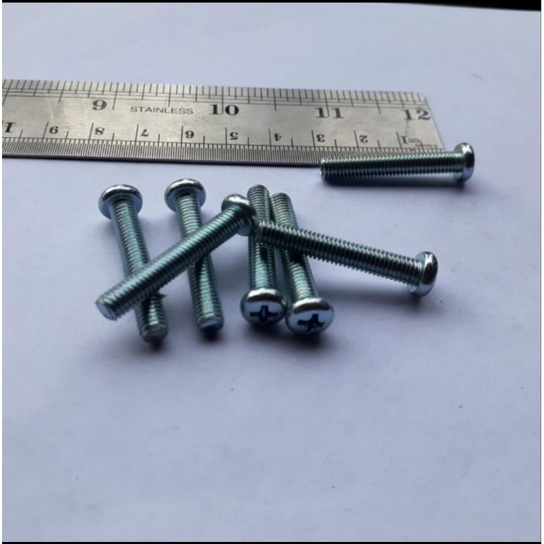 Baut JP M5X30 PANJANG 3CM / BAUT OBENG PLUS PANJANG 3CM