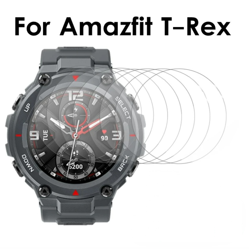 Pelindung Layar Tempered Glass HD Bening Anti Air / Minyak Untuk Smartwatch Amazfit T-Rex / Amazfit T-Rex Pro