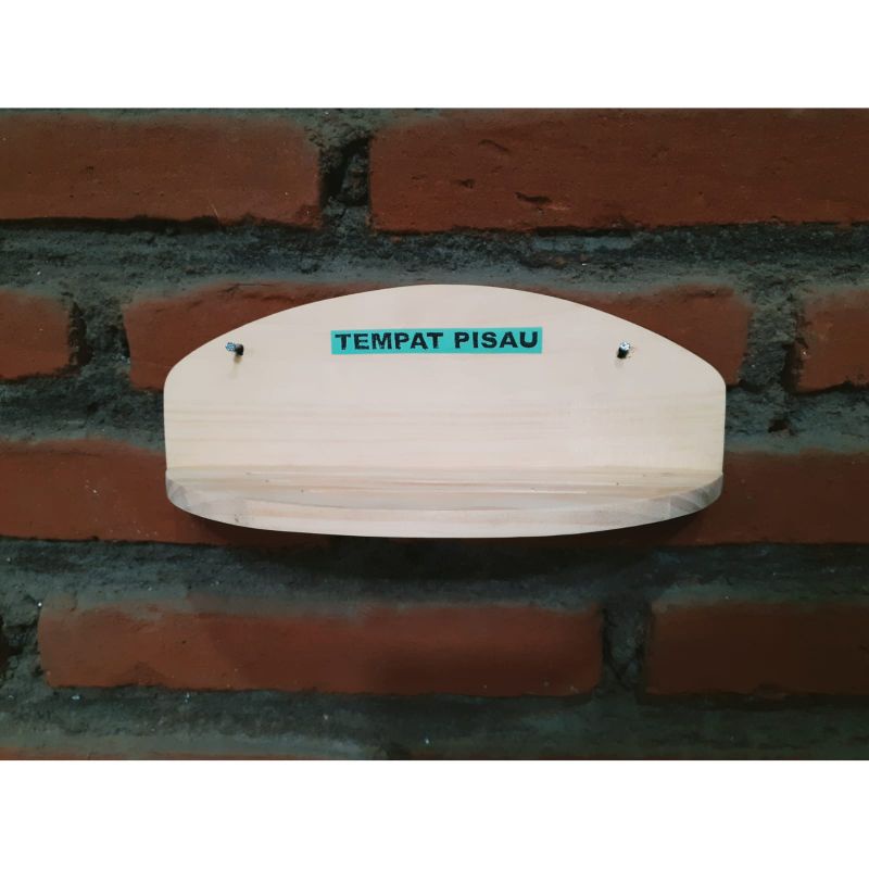 Tempat Pisau Knife Place / Tempat Pisau Dapur Kayu/ Rak Pisau Dinding (Gantung)