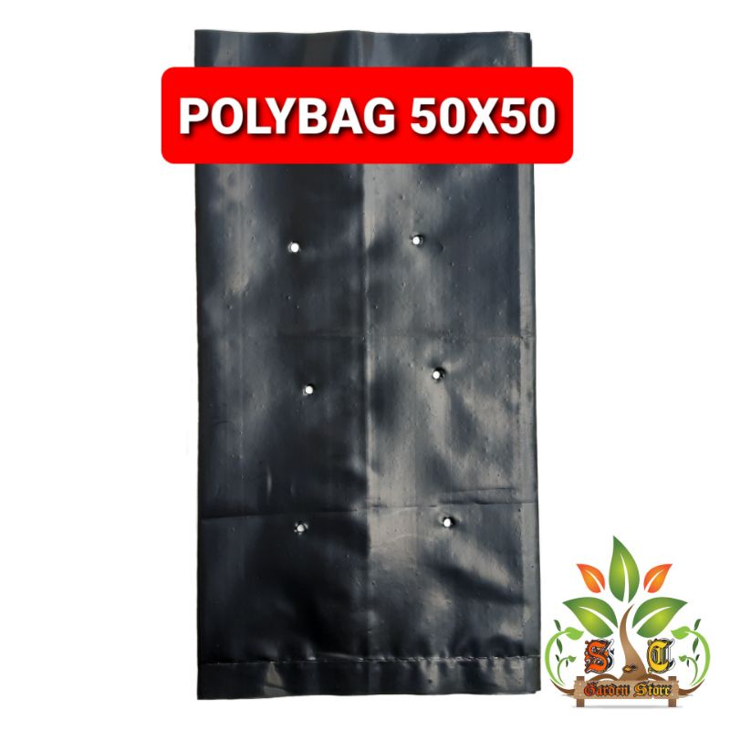 PLASTIK POLYBAG 50X50 CM ECERAN PER LEMBAR | POLIBAG TANAMAN | POLYBAG JUMBO