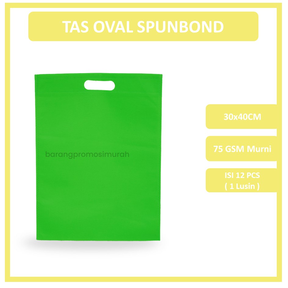 

GOODIE BAG SPUNBOND OVAL 30x40 (Kodian) / Tas Belanja Murah / Kantong Belanja / Tas Souvenir