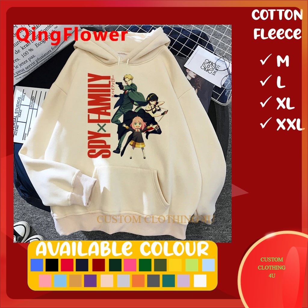 Jaket Sweater Hoodie Jumper Spy X Family Yor Forger Thorn Princess Loid Anya Forger Hoodie Kawaii