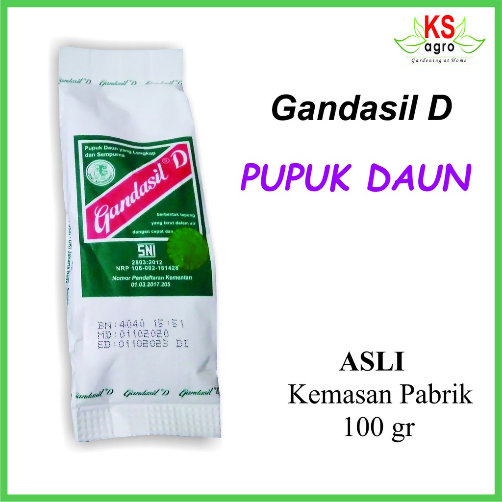 PUPUK TANAMAN DAUN / GANDASIL D 100 GRAM / PUPUK MONSTERA JANDA BOLONG KELADI