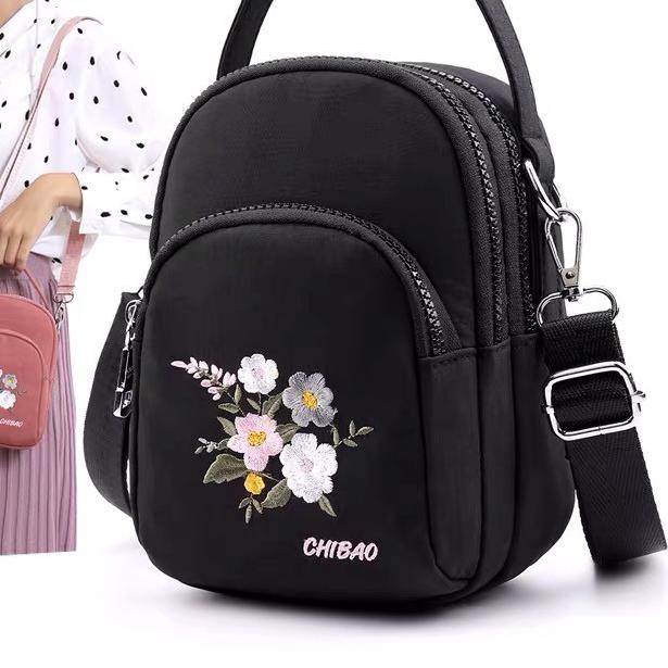 ◄ Tas Wanita Import Jinjing dan Selempang CHIBAO Mini CB8186 8186 Y332 Bordir Bunga Parasut Super ➥